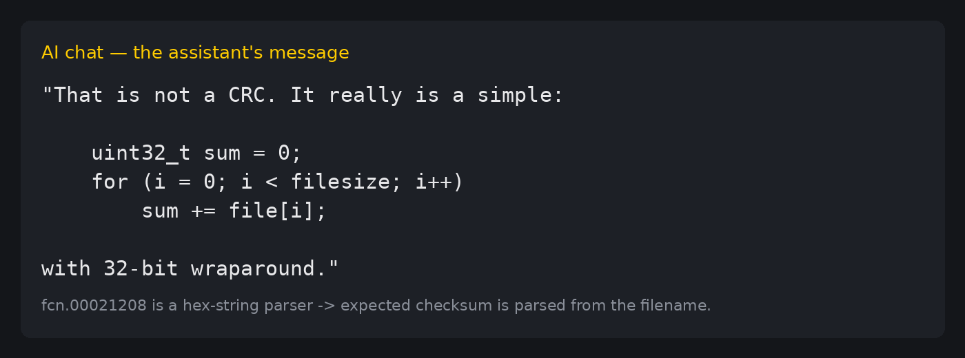 AI session excerpt